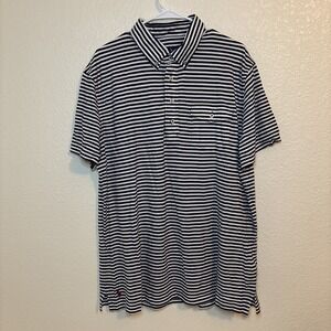 POLO RALPH LAUREN DESIGNER POLO SHIRT Mens XL Striped Blue & white